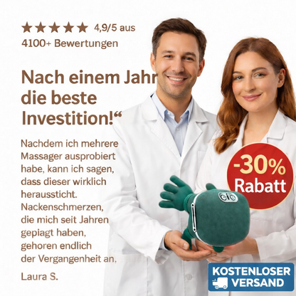 LUXUS™ | Nackenmassage mit warmer 3D-Knetung 30 % Rabatt – jetzt €54,95  statt €78,50. KOSTENLOSER VERSAND